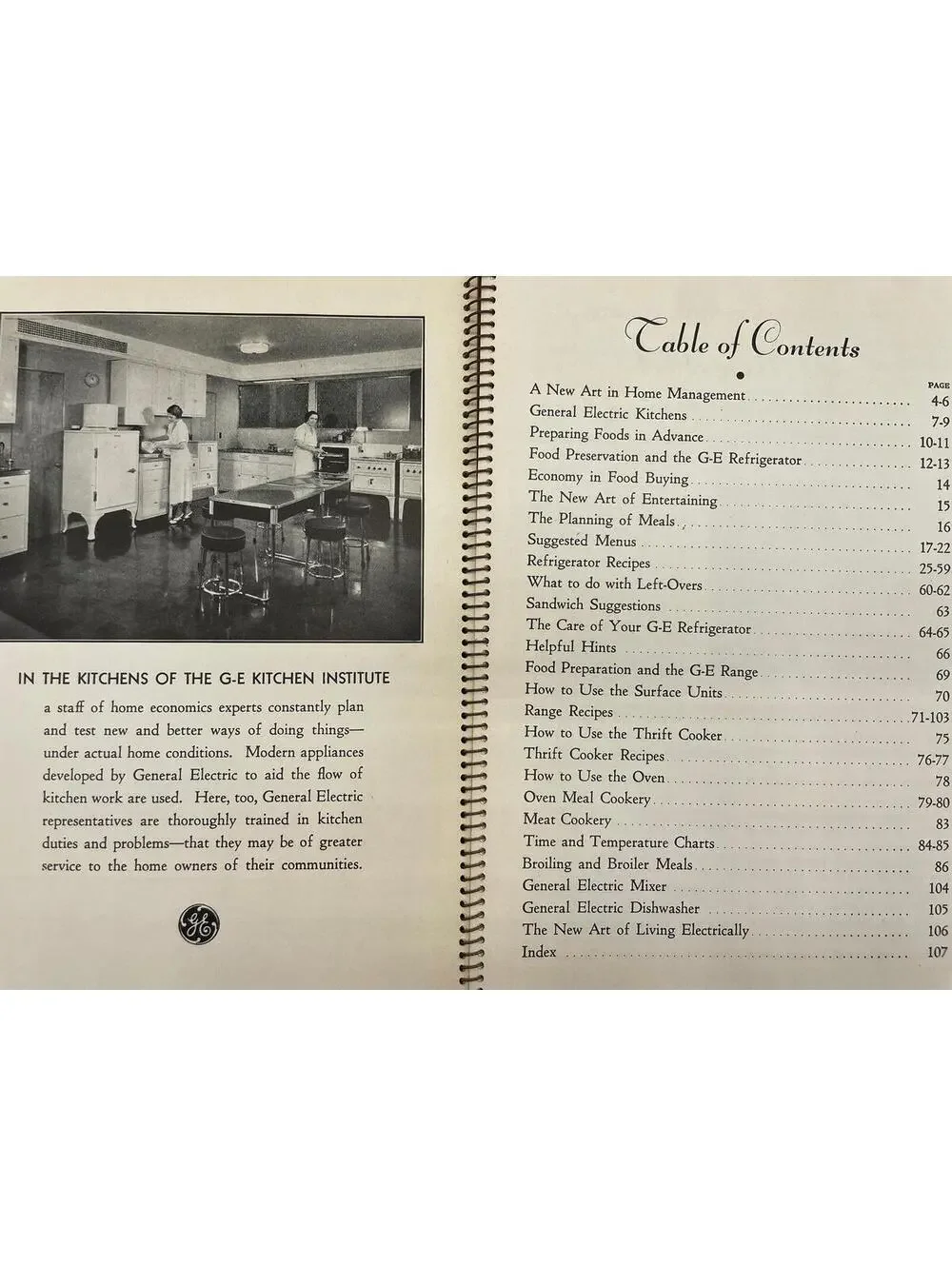 Vintage 1930s GE Cookbook: The New Art, Recipes & Appliances